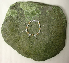 Green Knoll Designs - Mother of Pearl and Hilltribe Silver Bracelet